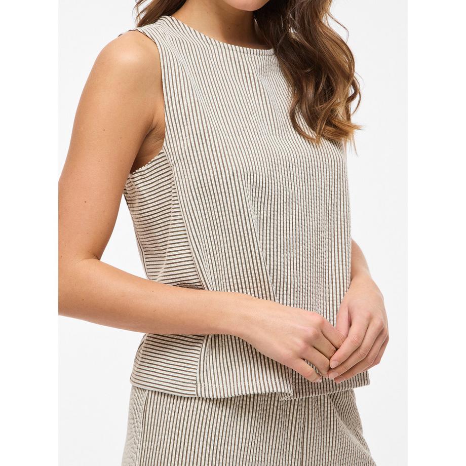 VILA Chemisier rayé sans manches  