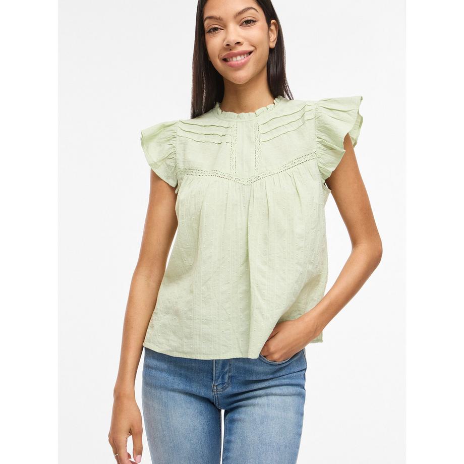 VILA Chemisier à volants  