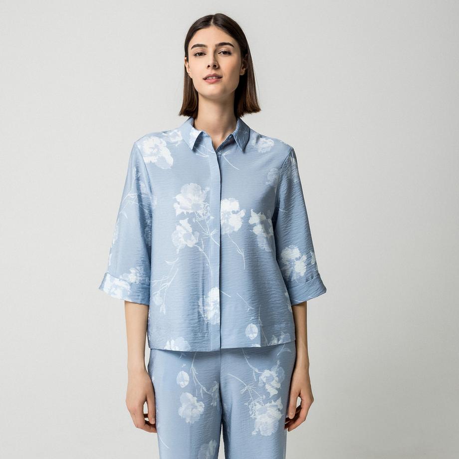 VILA Chemisier à motif floral  