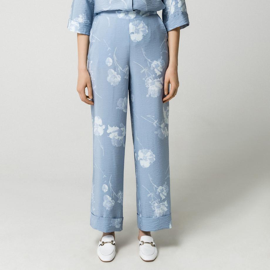 VILA Pantalon à motif floral  