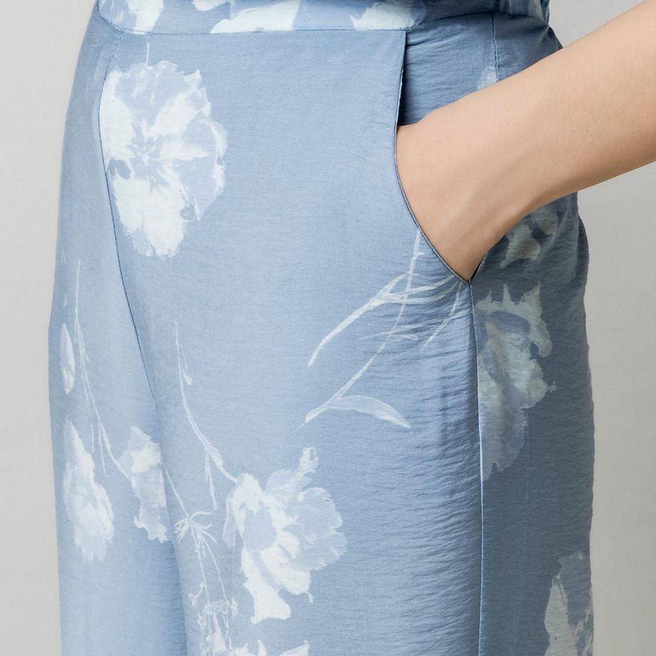 VILA Pantalon à motif floral  