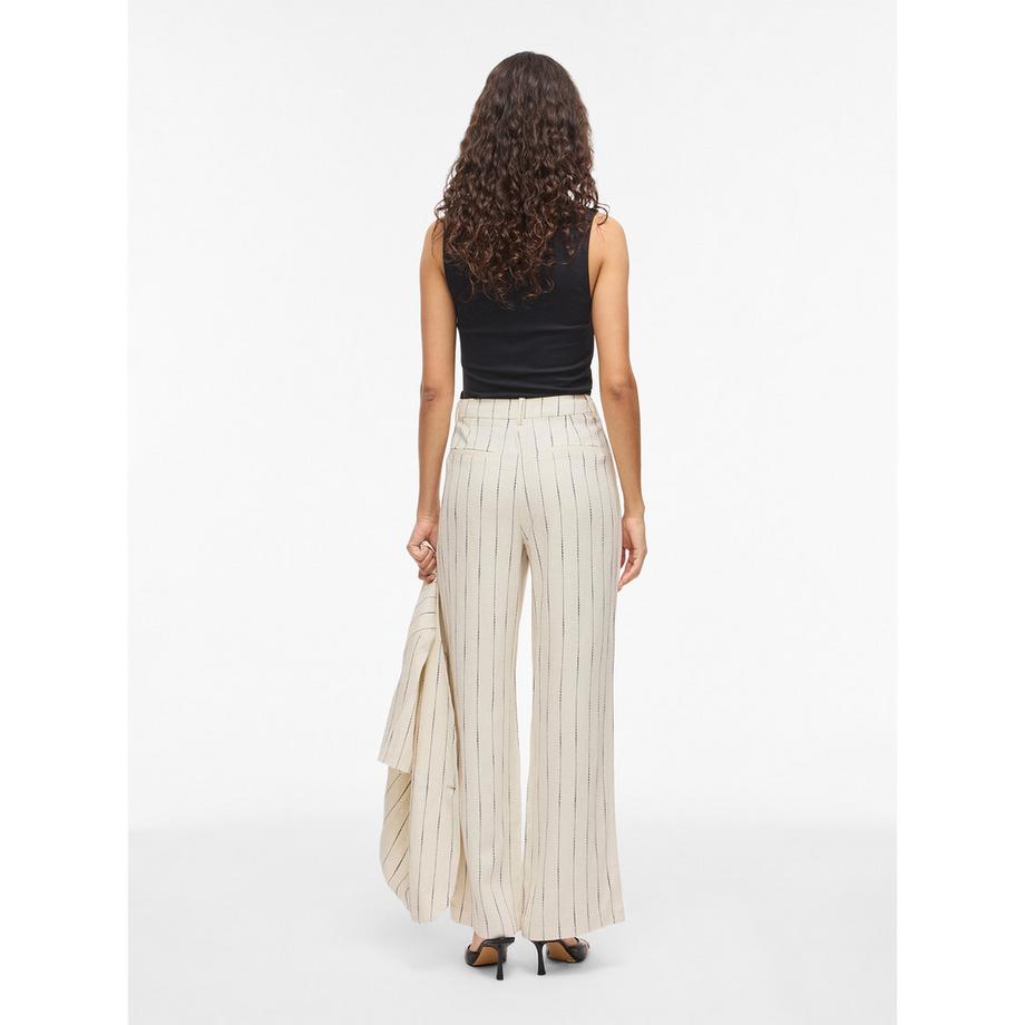 VILA Pantalon large rayé  