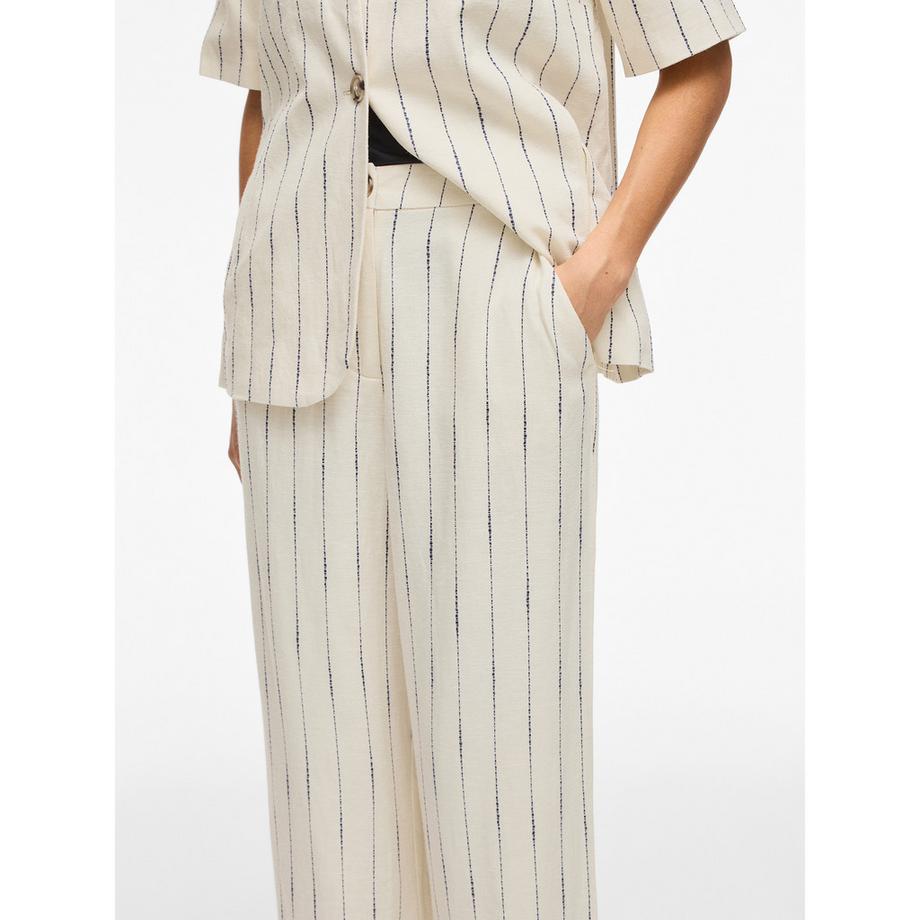 VILA Pantalon large rayé  