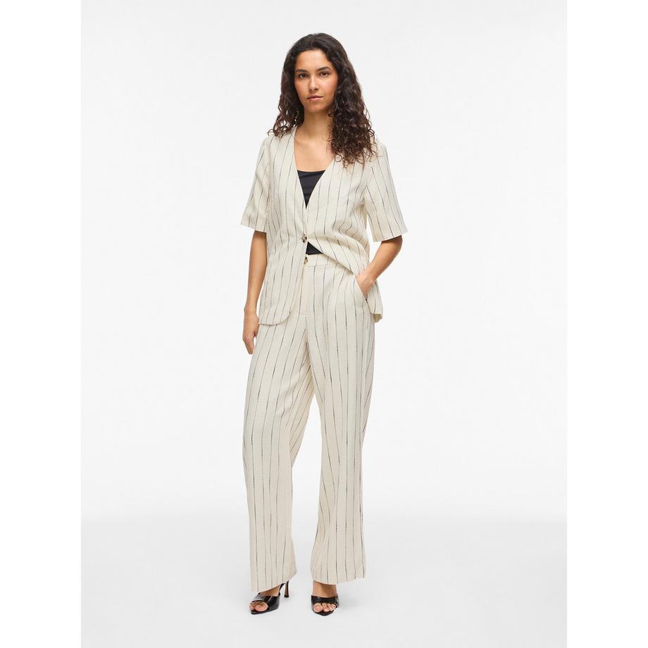 VILA Pantalon large rayé  