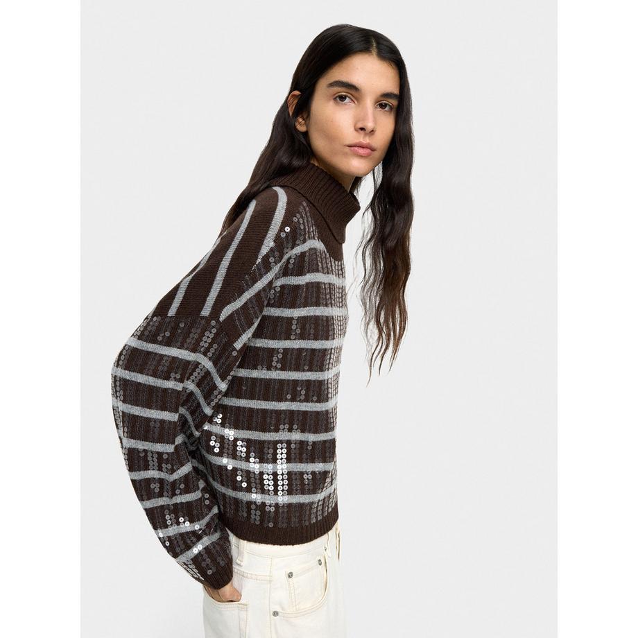 Parfois Rollkragenpullover mit Pailletten  