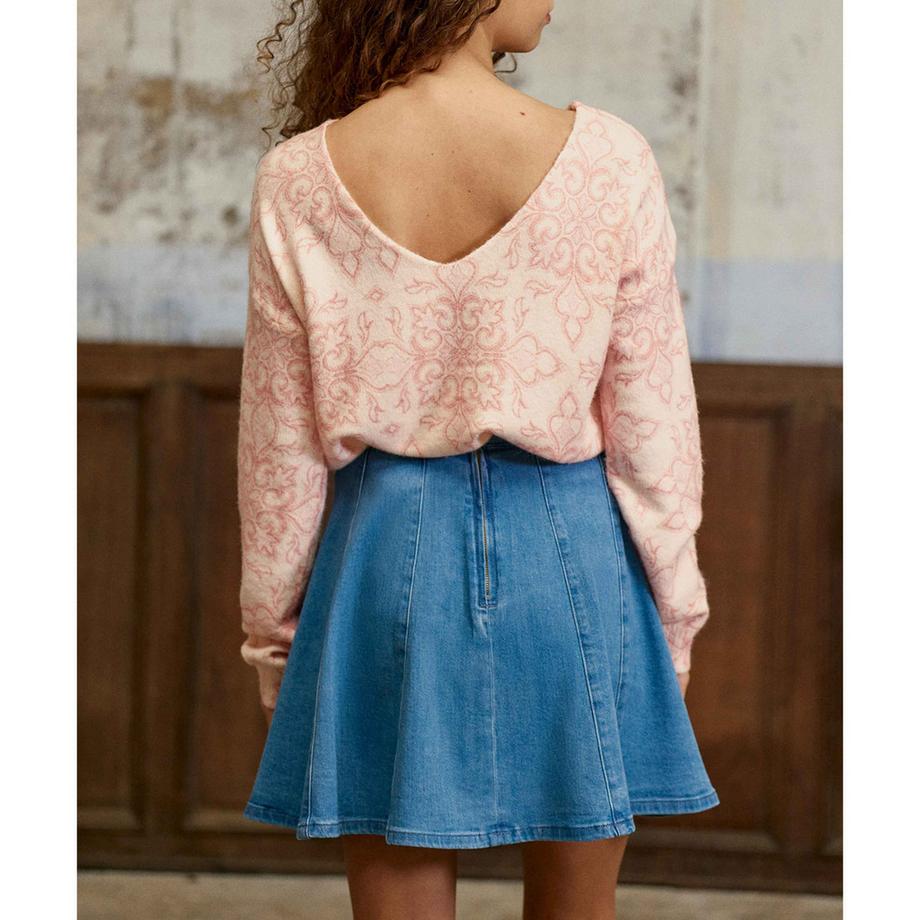 La Petite Etoile Reversibler V-Ausschnitt Pullover  