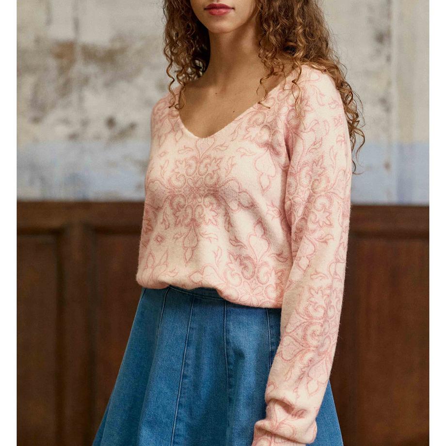 La Petite Etoile Reversibler V-Ausschnitt Pullover  