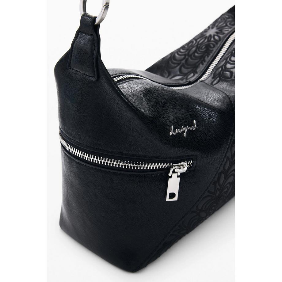 Desigual Umhängetasche mit Blumenprägung  