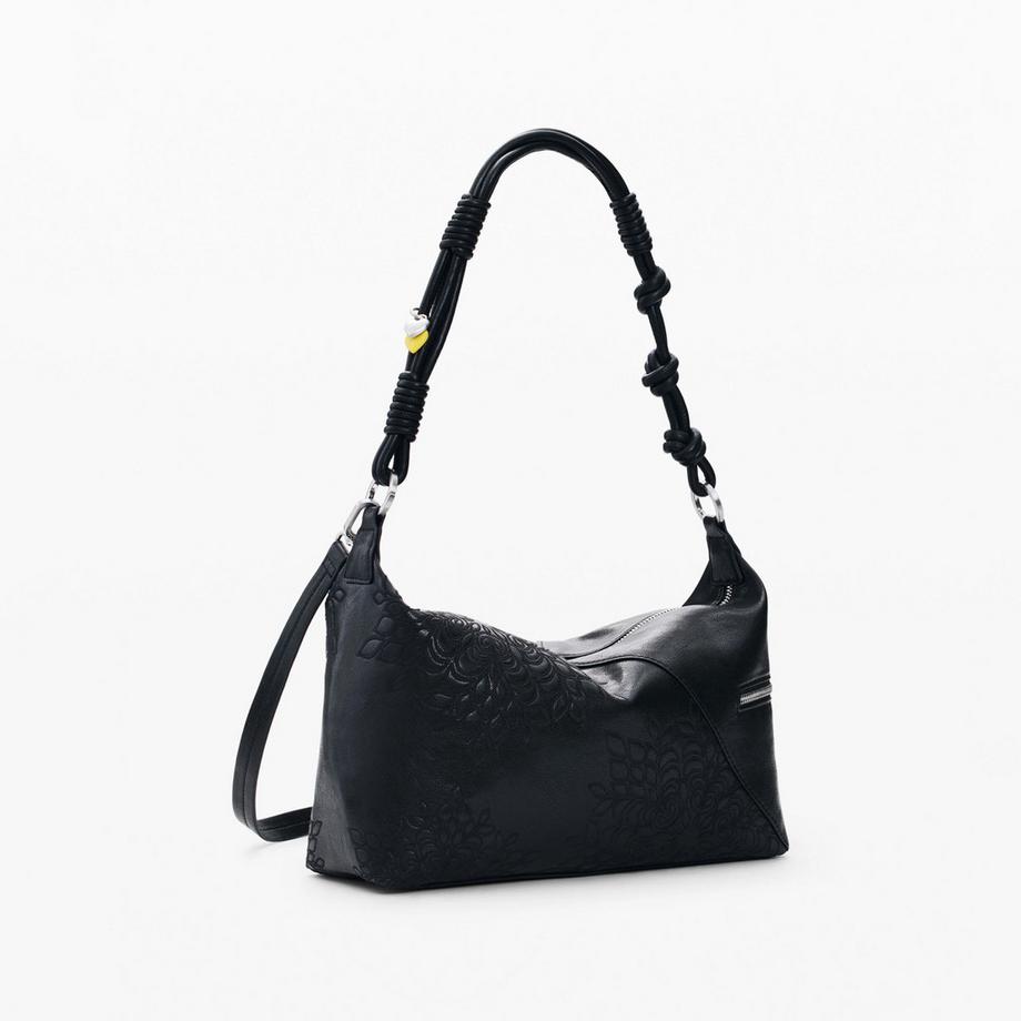 Desigual Umhängetasche mit Blumenprägung  