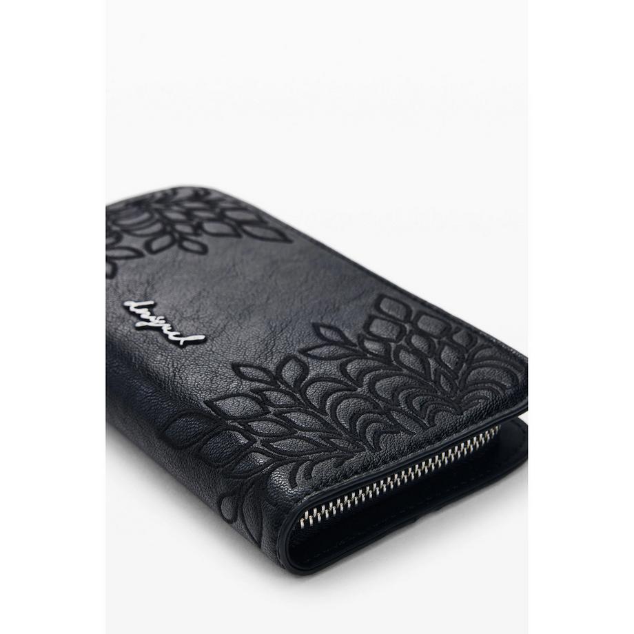 Desigual Portefeuille avec motif floral en relief  