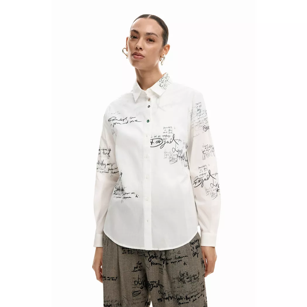 Desigual Chemise collage fleurs WHITE S female 3