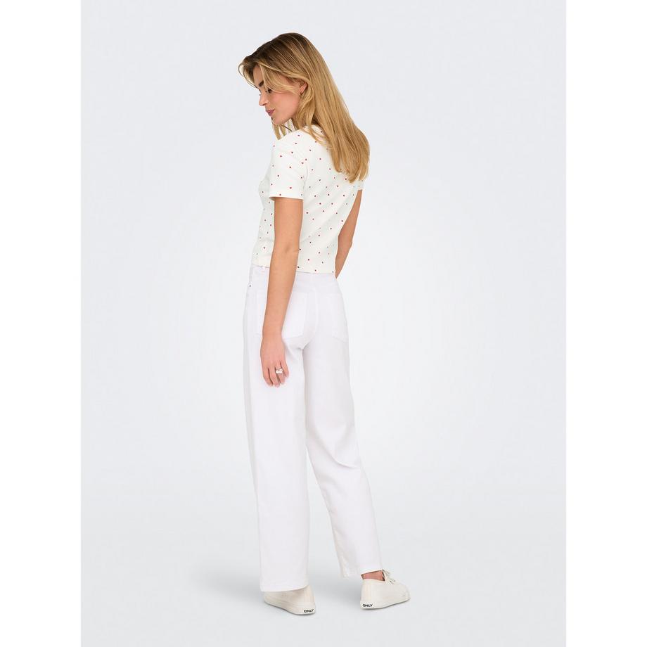 ONLY T-Shirt mit Herz-Print  