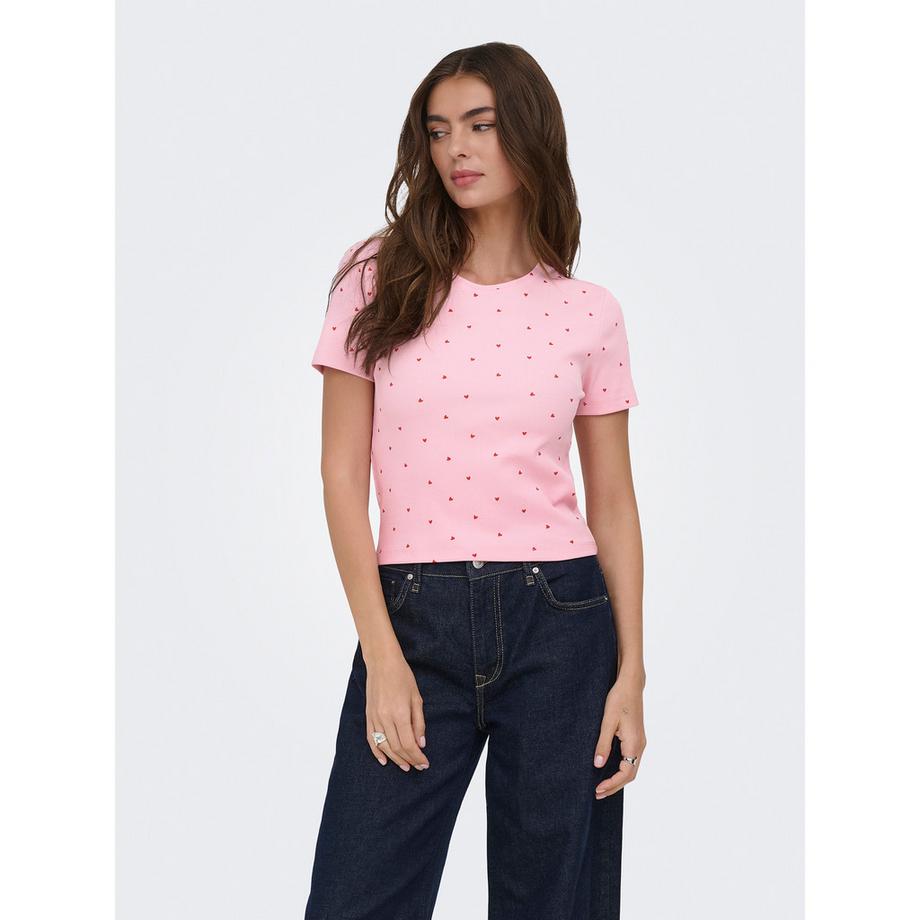 ONLY T-Shirt con Stampa Cuore  