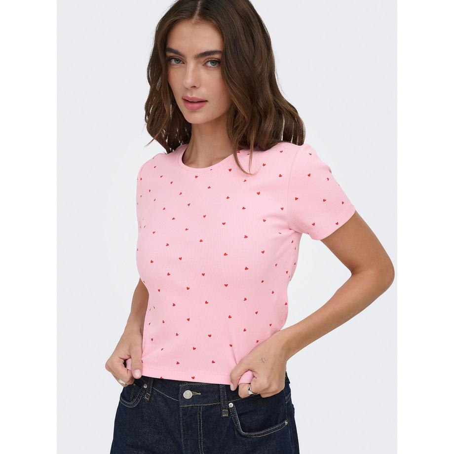 ONLY T-Shirt con Stampa Cuore  