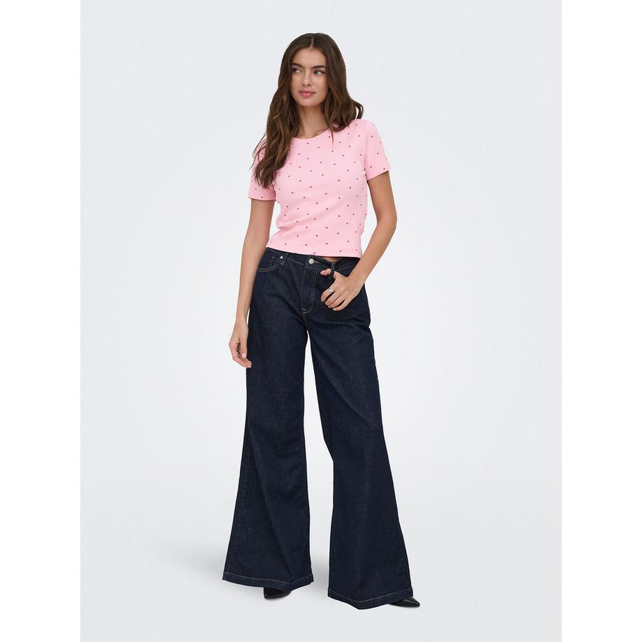 ONLY T-Shirt con Stampa Cuore  