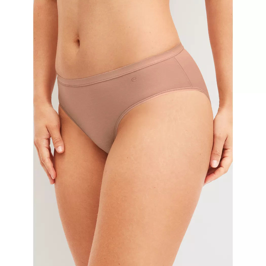 Midislip CALIDA "Modern Fit", Damen, Gr. S (40/42), timeless taupe, Interlock, Obermaterial: 83% Modal (TENCEL™), 17% Elasthan, körpernah, Unterhosen, seidig weich, atmungsaktiv, Interlock-Qualität, cleaner Look