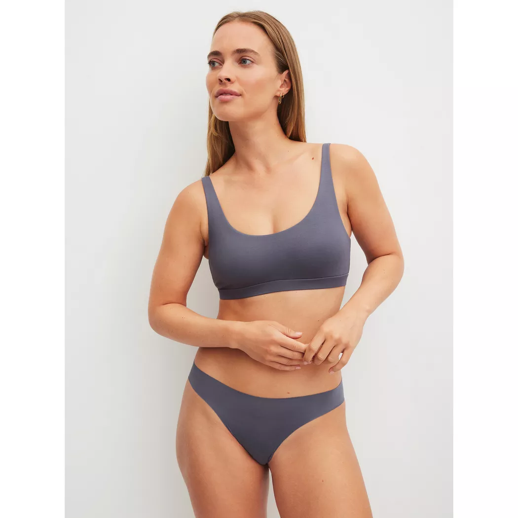 Midislip CALIDA "Modern Fit", Damen, Gr. M (44/46), graystone, Interlock, Obermaterial: 83% Modal (TENCEL™), 17% Elasthan, körpernah, Unterhosen, seidig weich, atmungsaktiv, Interlock-Qualität, cleaner Look 3