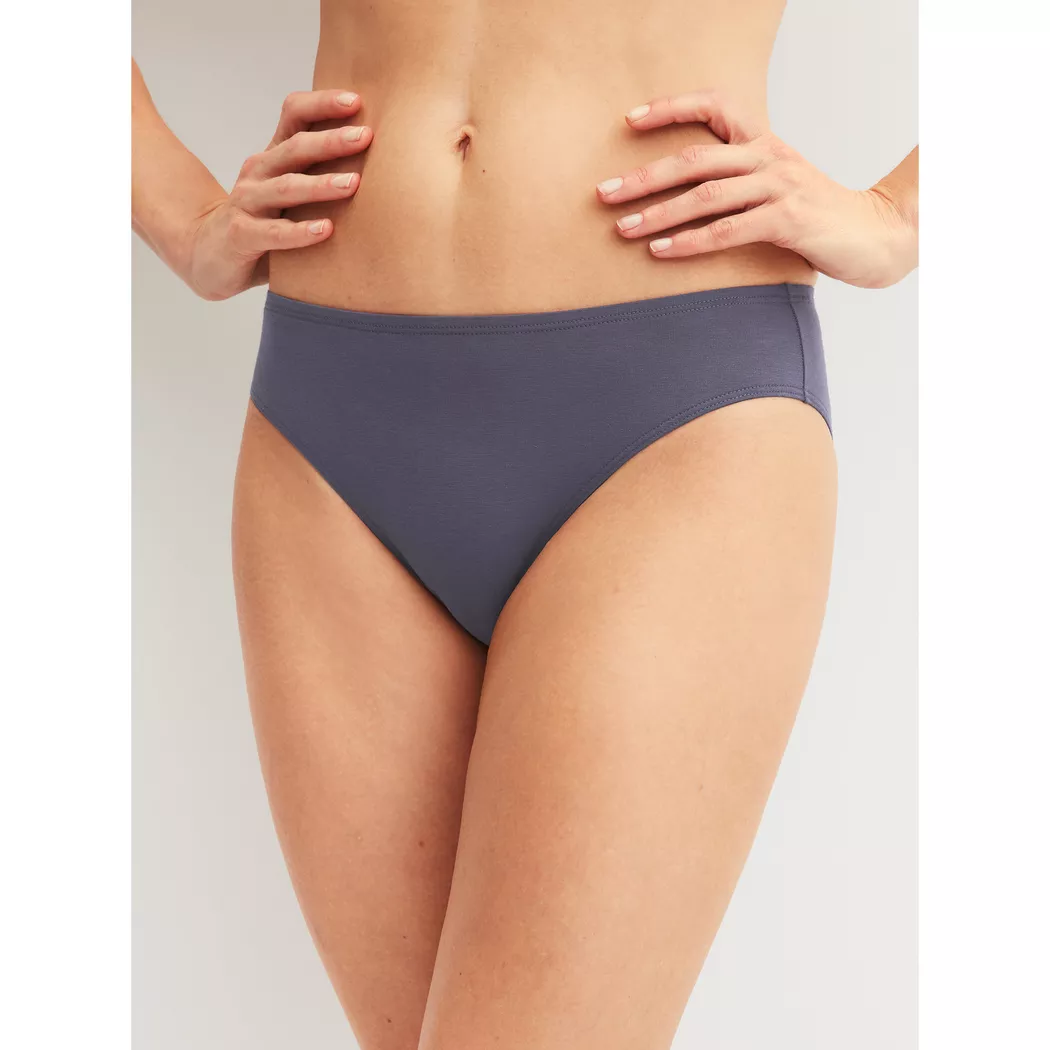 Midislip CALIDA "Modern Fit", Damen, Gr. M (44/46), graystone, Interlock, Obermaterial: 83% Modal (TENCEL™), 17% Elasthan, körpernah, Unterhosen, seidig weich, atmungsaktiv, Interlock-Qualität, cleaner Look 2