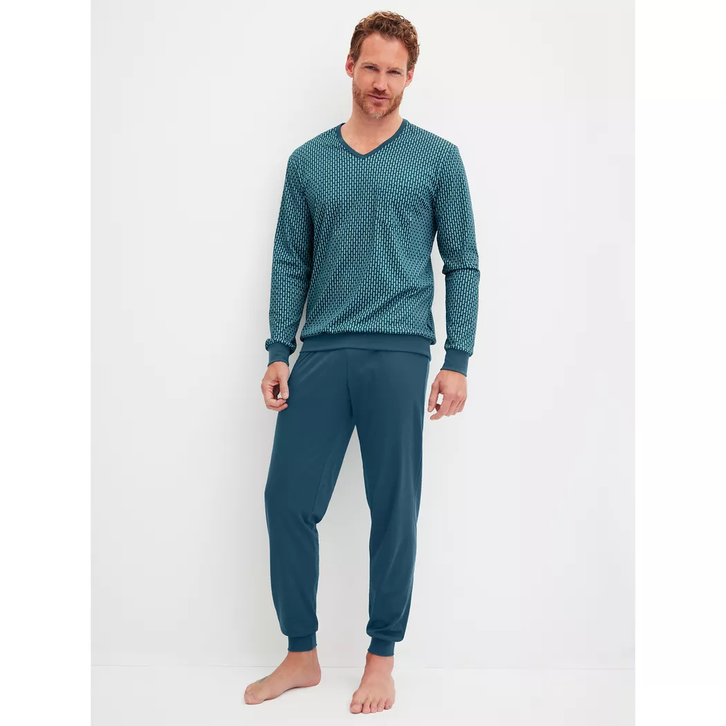 Calida - Pyjama, für Herren, Petroleumblau, Größe L