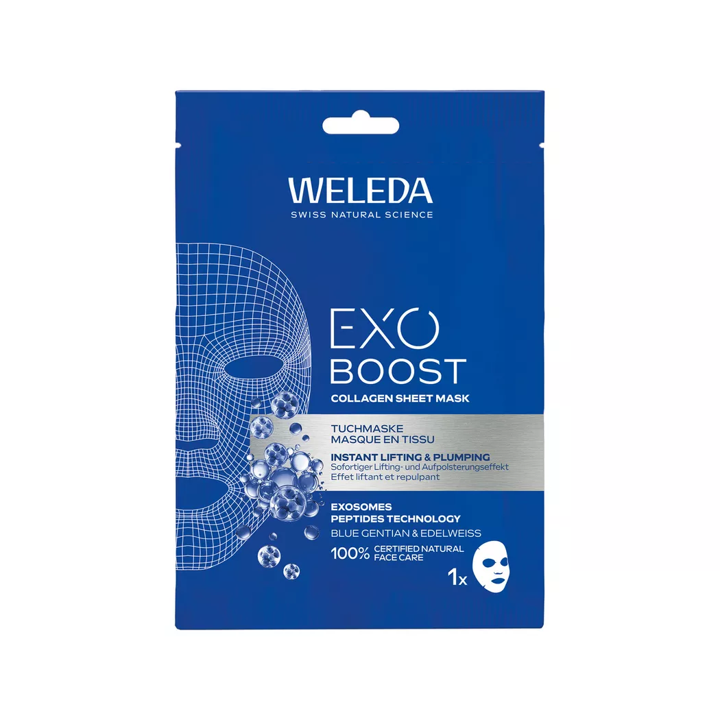 Weleda - Exo Boost Tuchmaske Blauer Enzian & Edelweiss, 20 ml