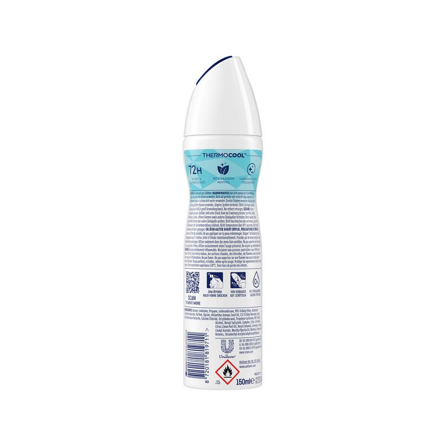 Rexona  Nonstop Thermocool Anti-Transpirant Spray Eucalyptus & Coconut Water 