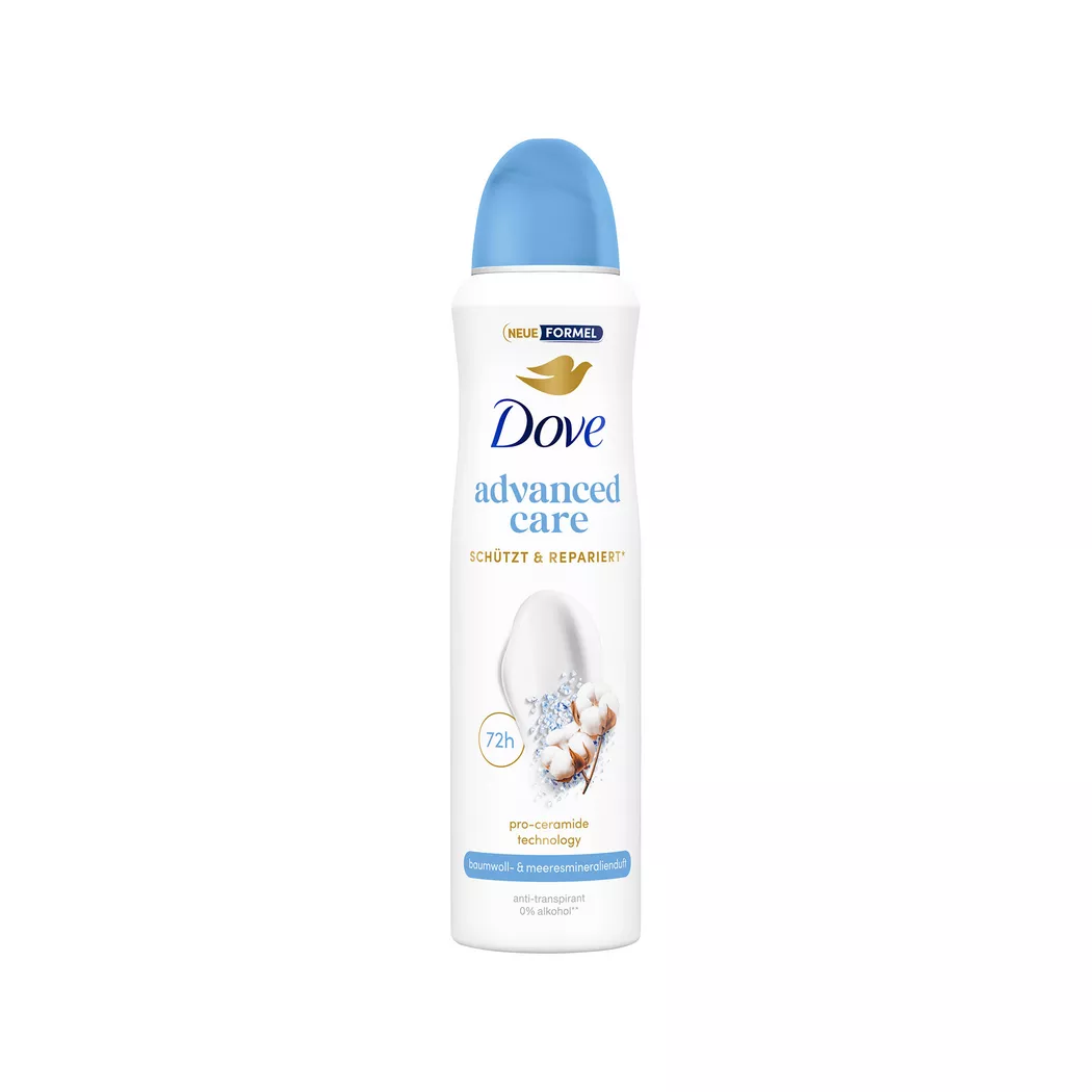 Dove - Advanced Care Anti-Transpirant Spray Baumwoll- & Meeresmineralienduft, 150  ml
