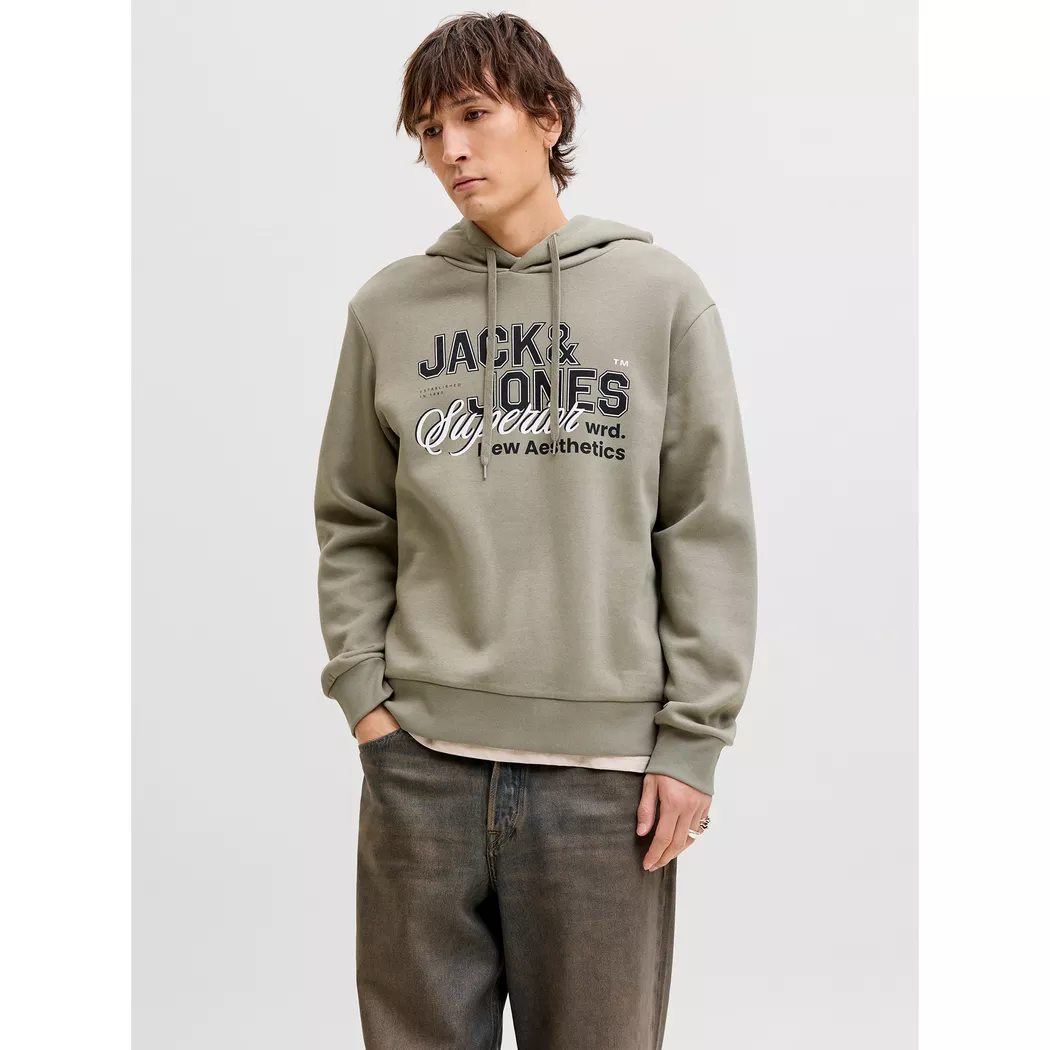 Jack & Jones Sweat à Capuche 12279649 Logo 2 Colors Vetiver M Homme