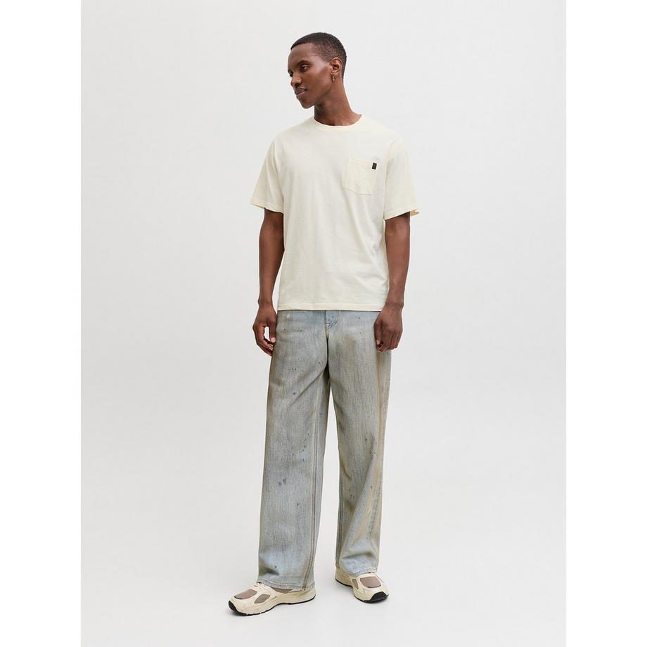 JACK & JONES T-Shirt Coupe Oversize avec Poche Poitrine  