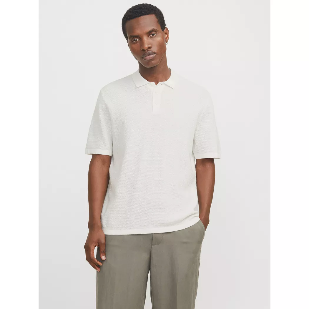 Jack & Jones Polo à Manches Courtes George Cloud Dancer L Homme