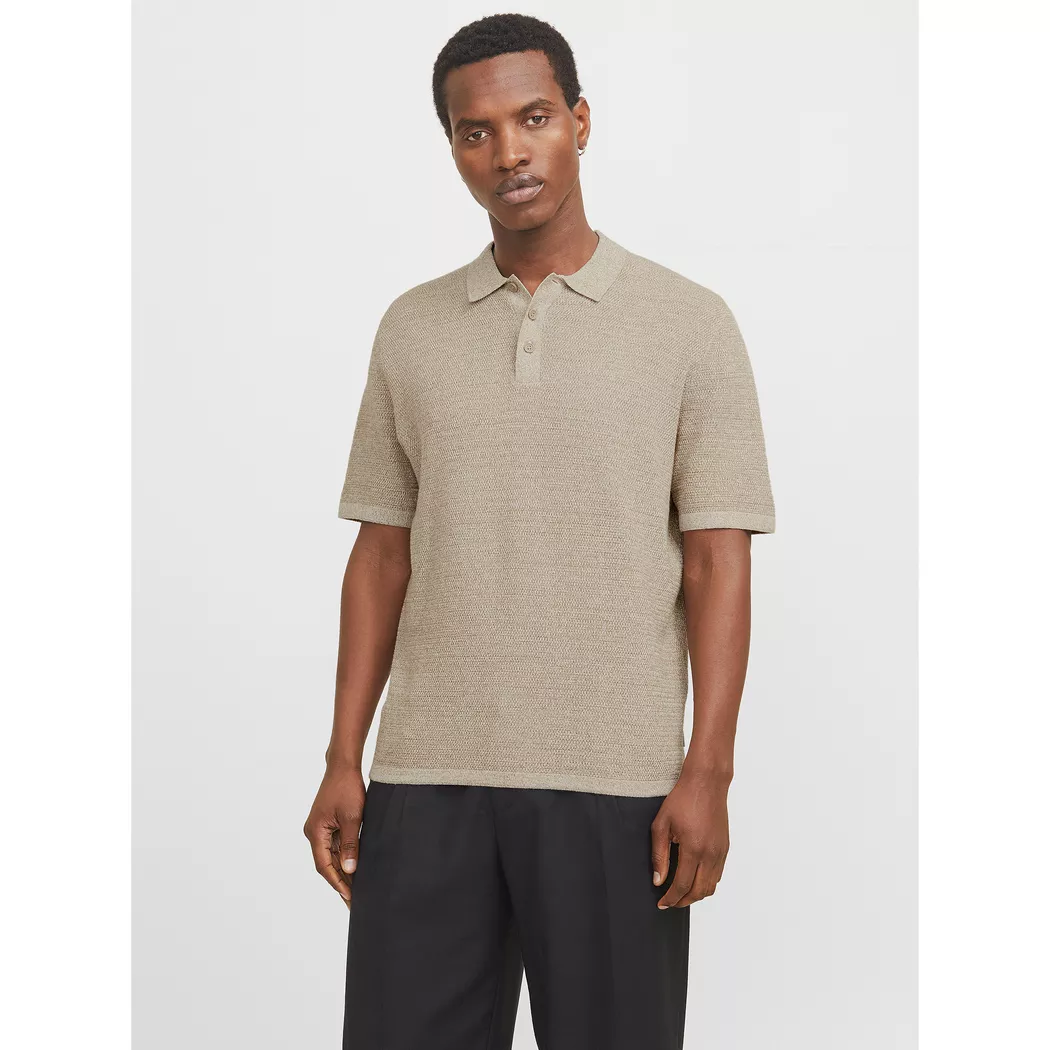 Jack & Jones Polo à Manches Courtes George Coriander / W Cloud Dancer S Homme