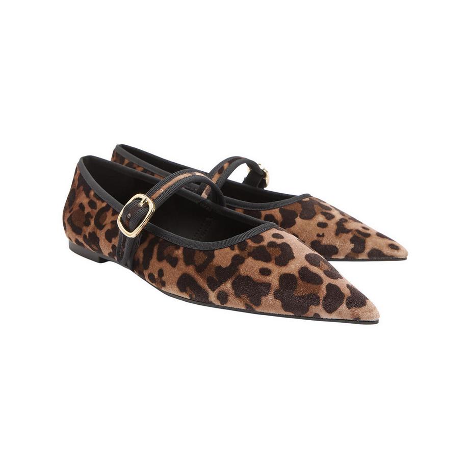 Parfois Leopardenmuster Riemchen Ballerinas mit Schnalle  