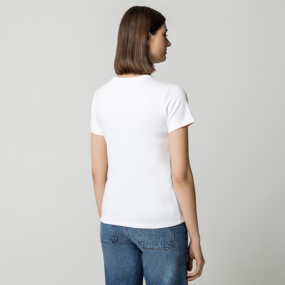 HUGO Deloris_4 T-Shirt mit Zitronenprint  
