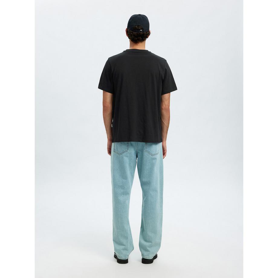 SELECTED Aspen Slub T-Shirt Col Rond  