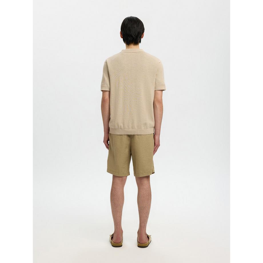 SELECTED Mattis Knit Sun Open Polo Chemise Manches Courtes  