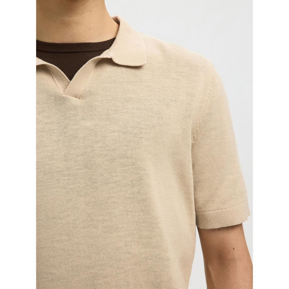 SELECTED Mattis Knit Sun Open Polo Chemise Manches Courtes  