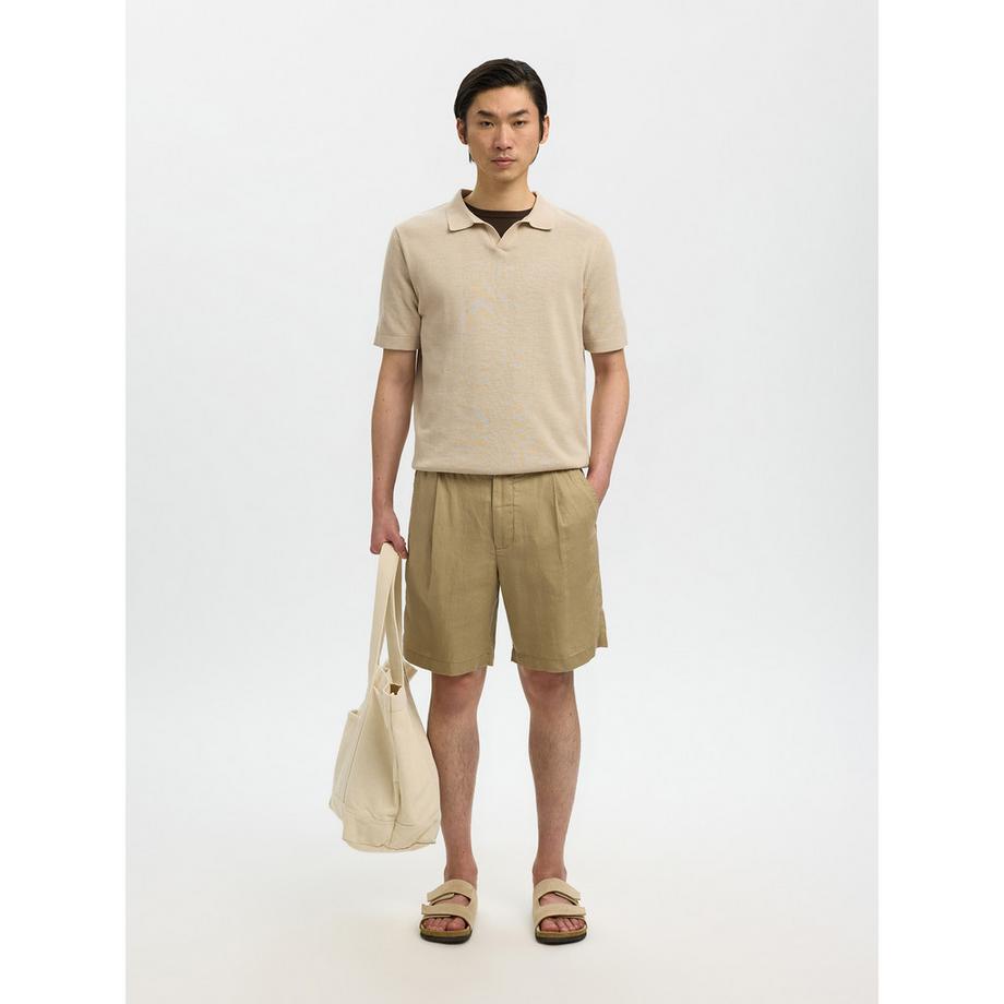 SELECTED Mattis Knit Sun Open Polo Chemise Manches Courtes  