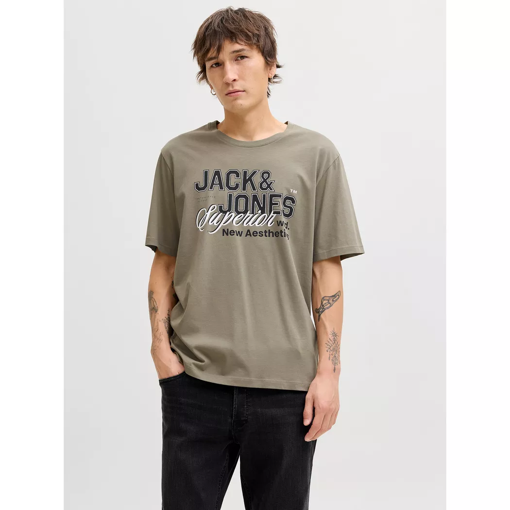 Jack & Jones - T-Shirt, für Herren, Khaki, Größe L 4