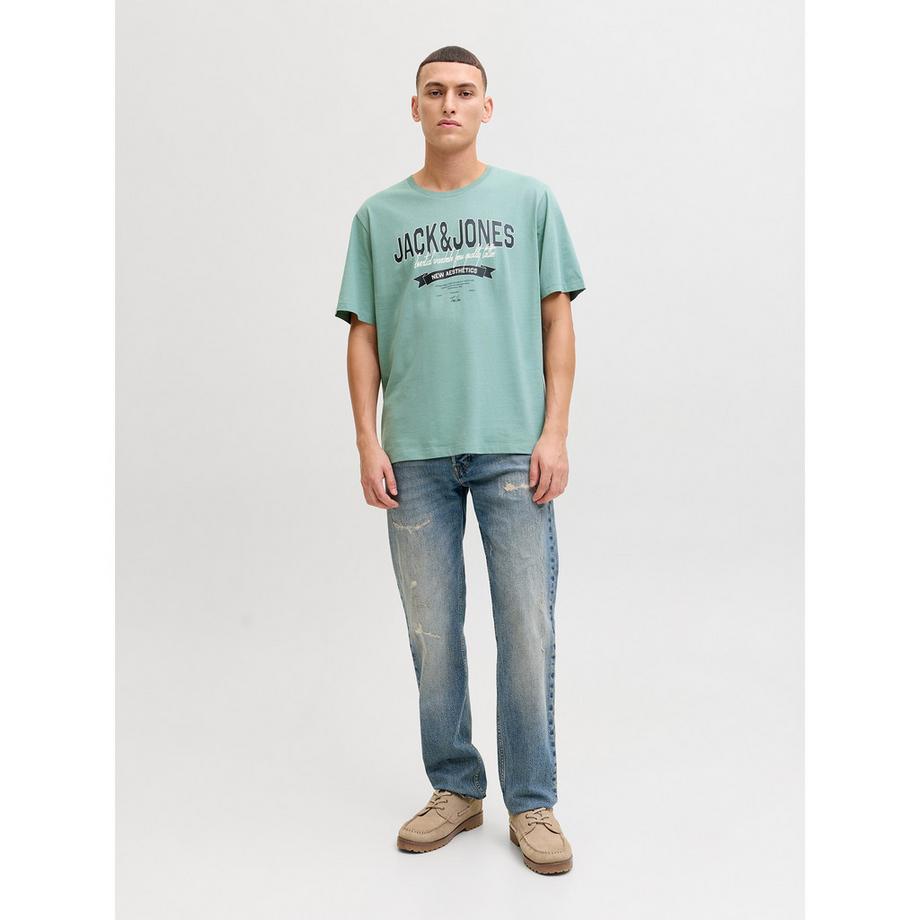 JACK & JONES JJELOGO TEE SS O-NECK 2 COL SS26 SN T-Shirt  