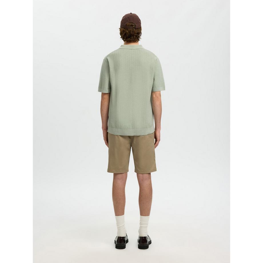 SELECTED Gestricktes Regular Fit Polo Shirt  