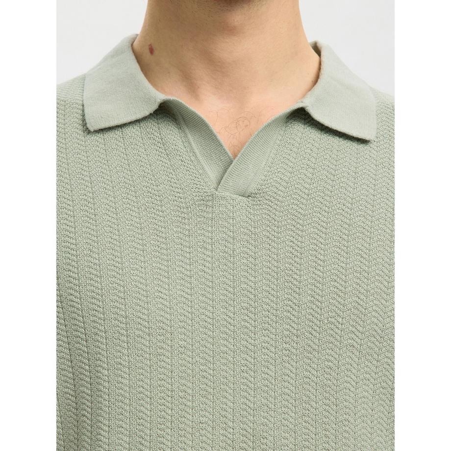 SELECTED Gestricktes Regular Fit Polo Shirt  