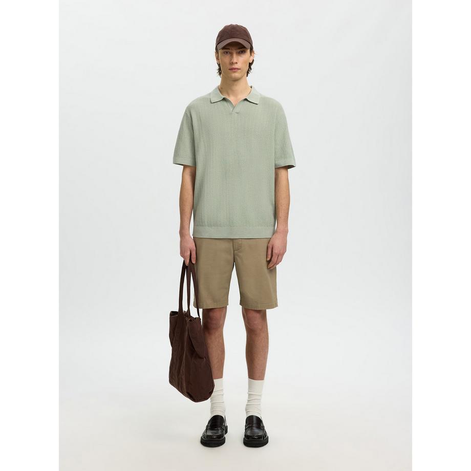 SELECTED Gestricktes Regular Fit Polo Shirt  