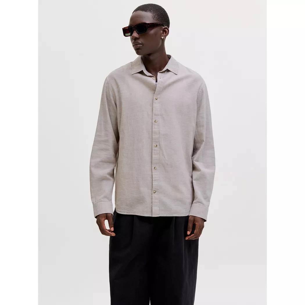 Jack & Jones Chemise à Manches Longues Esummer Linen Blend String M Homme