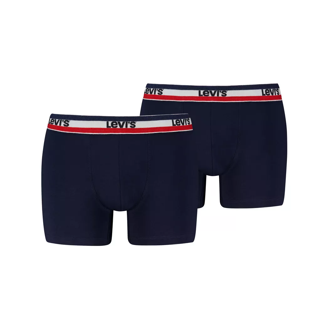 Levi's Men Twill Boxer Brief 2P Navy M