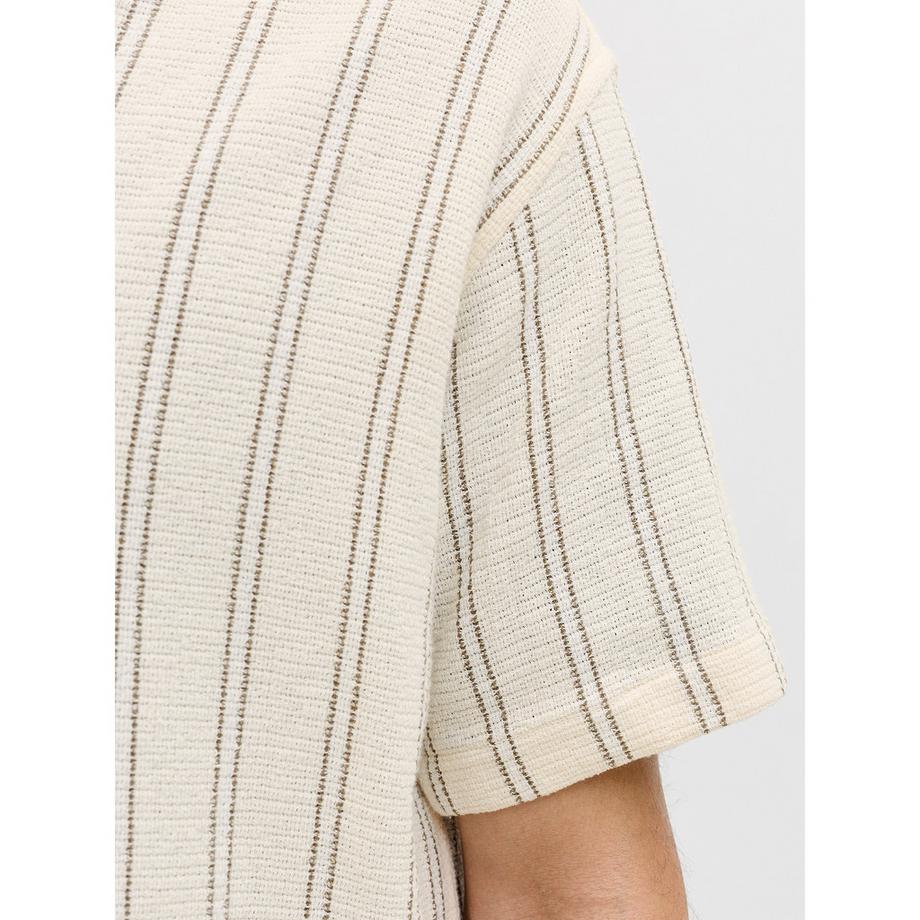 JACK & JONES Jorcoba Stripe Resort Camicia Maniche Corte  