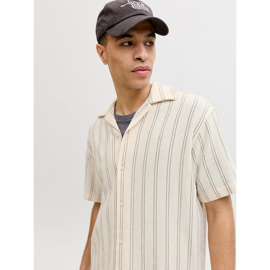 JACK & JONES Jorcoba Stripe Resort Camicia Maniche Corte  
