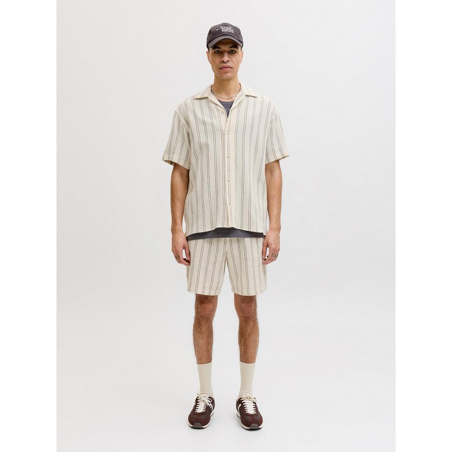 JACK & JONES Jorcoba Stripe Resort Camicia Maniche Corte  