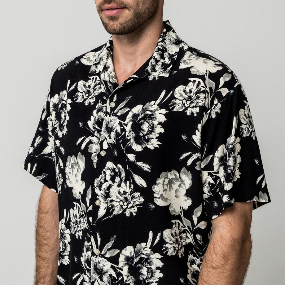 JACK & JONES Camicia a maniche corte con motivo floreale  