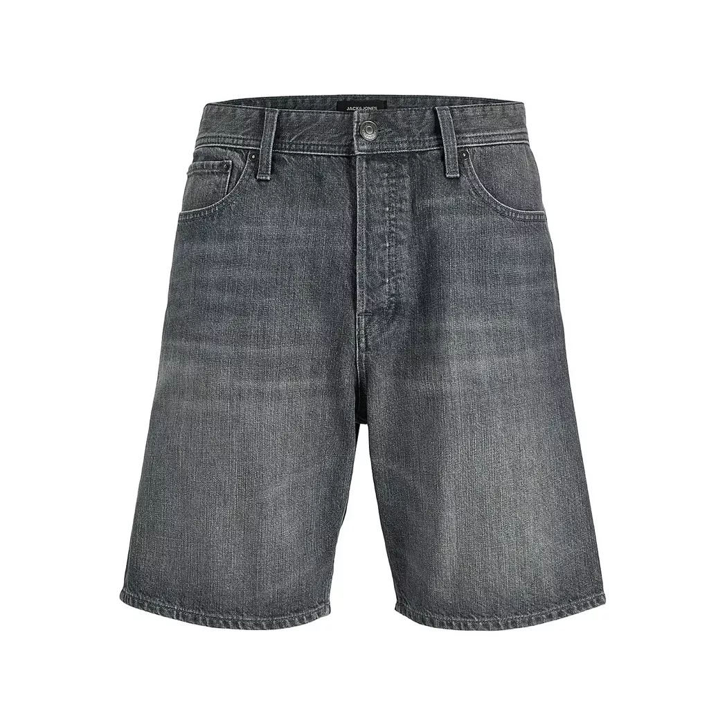 Shorts JACK & JONES, Damen, Gr. M, N-Gr, grau denim, Denim/Jeans, Obermaterial: 100% Baumwolle, Abriebeffekte, relaxed fit, Hosen Shorts