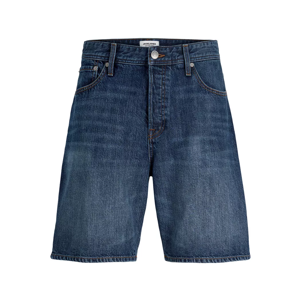 Shorts JACK & JONES, Damen, Gr. L, N-Gr, blau denim, Denim/Jeans, Obermaterial: 100% Baumwolle, Abriebeffekte, relaxed fit, Hosen Shorts