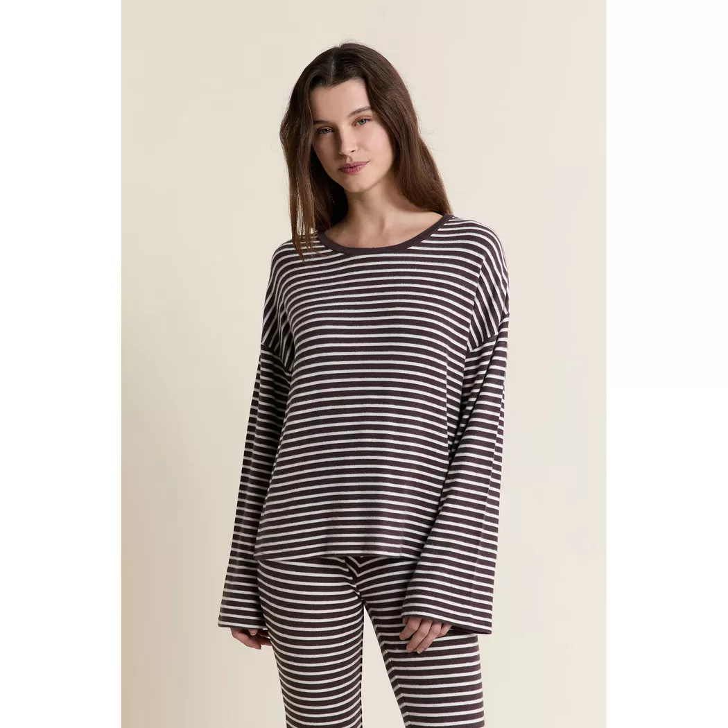 Etam - Sweatshirt, für Damen, Dunkelbraun, Größe L